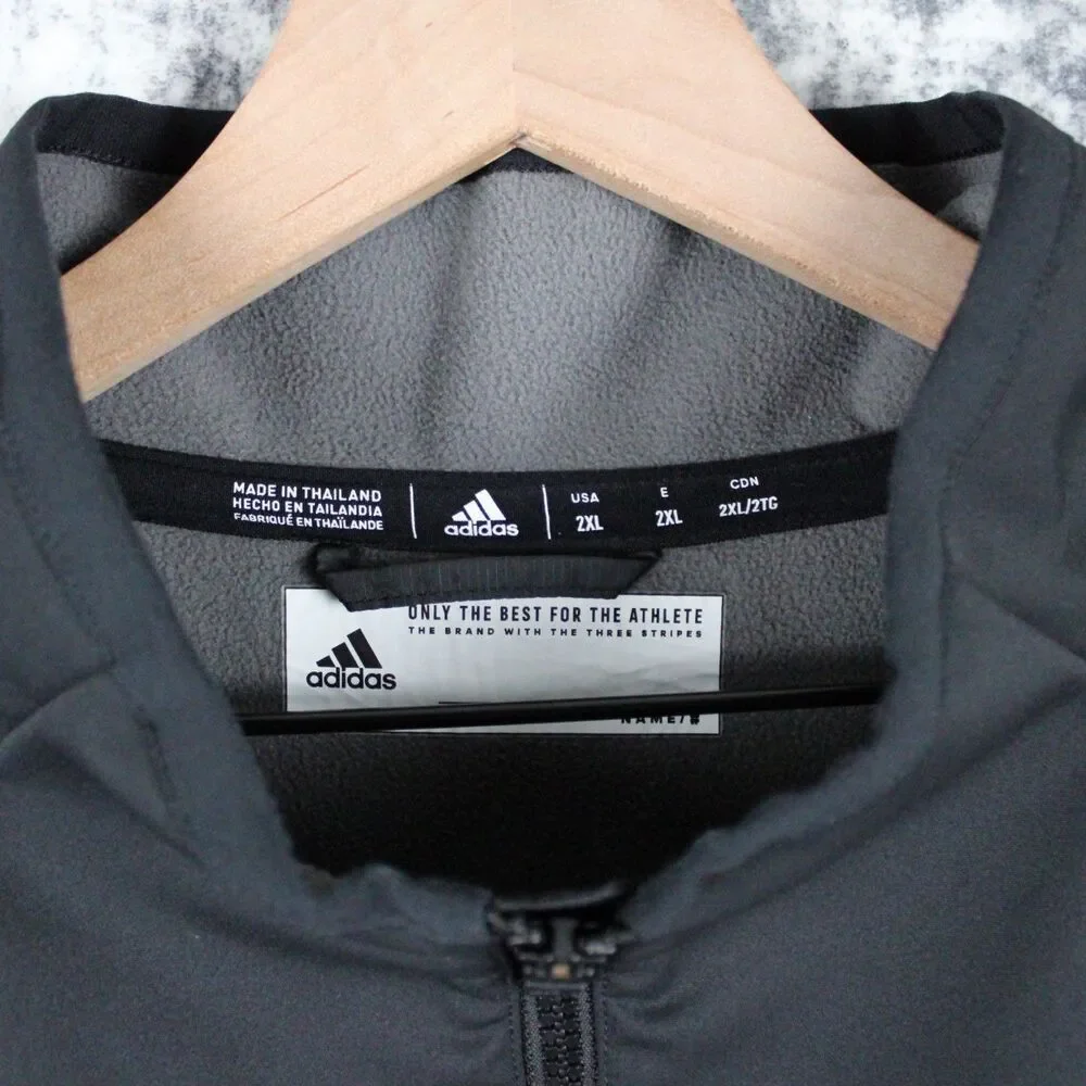 Adidas Texas A&M Aggies Football Player Issued Vest Sz 2XL Gray Black Full Zip